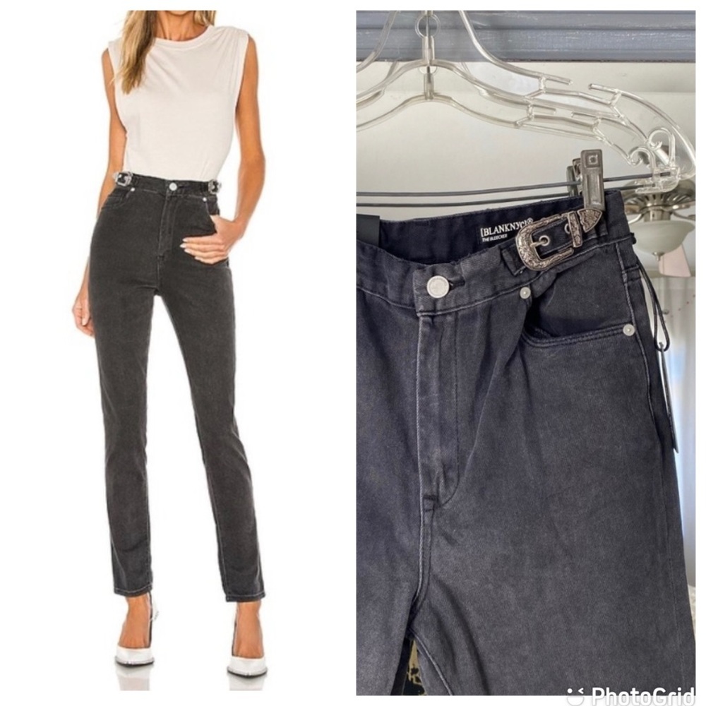 BLANKNYC The Bleeker Buckle Belt Country Western High Rise Skinny Jeans 26